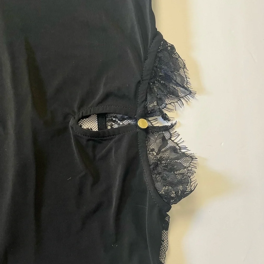 Anne Klein Black Lace Blouse - Picture 5 of 7